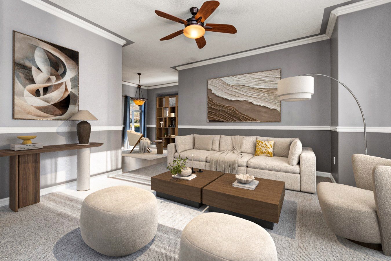 Living Room Virtually Staged Living Room Virtually Staged